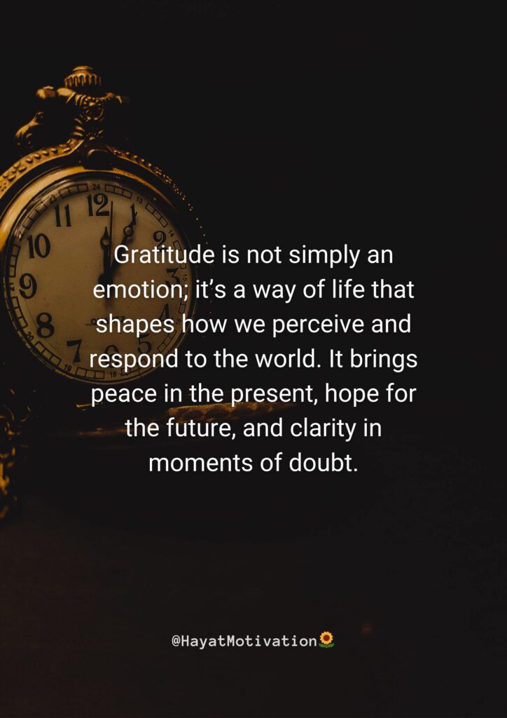 Gratitude is a way of life