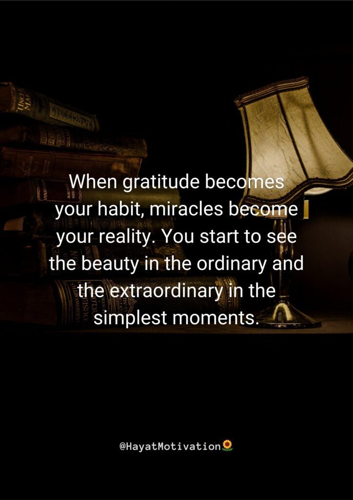 The habit of gratitude