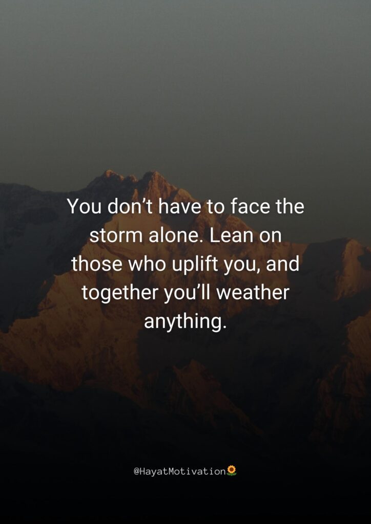 You are not alone in the storm