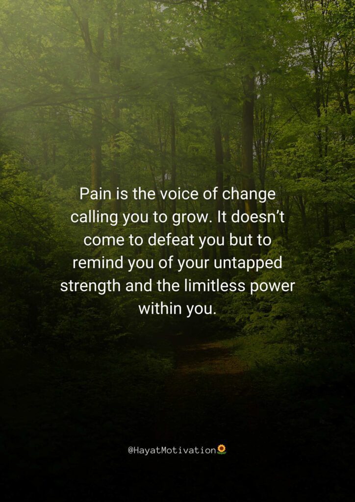 Transforming pain into power