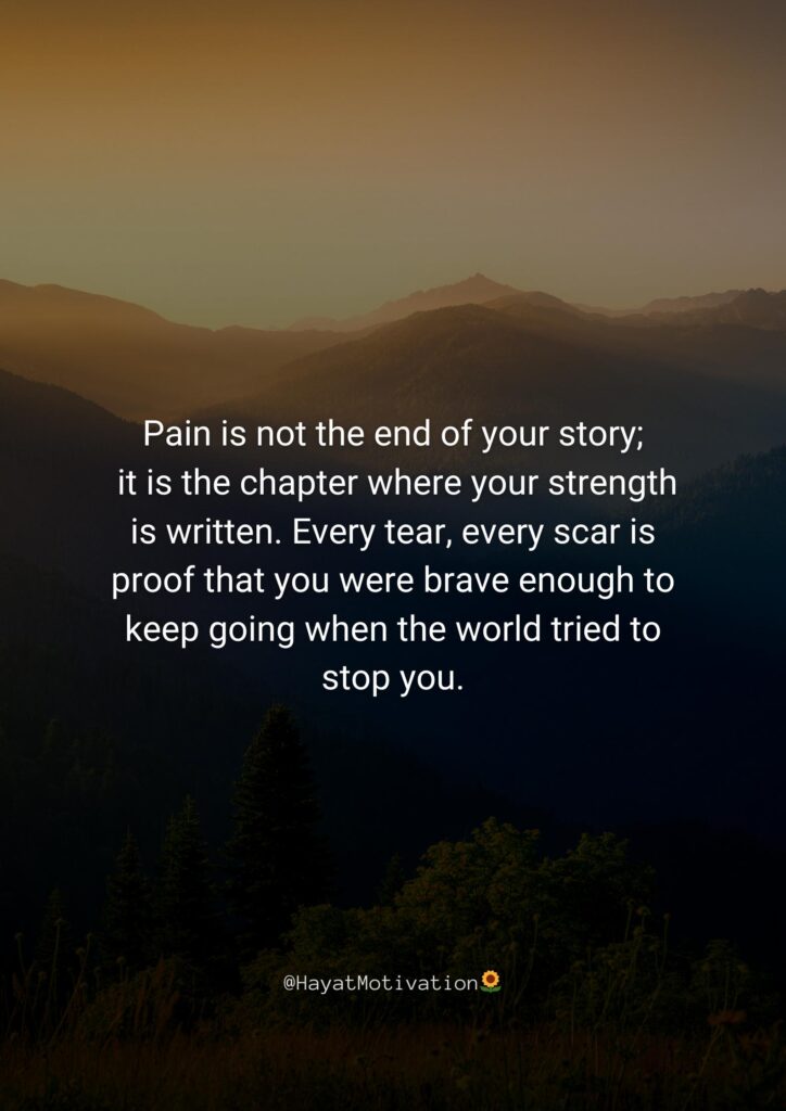 Pain is not the end of your story