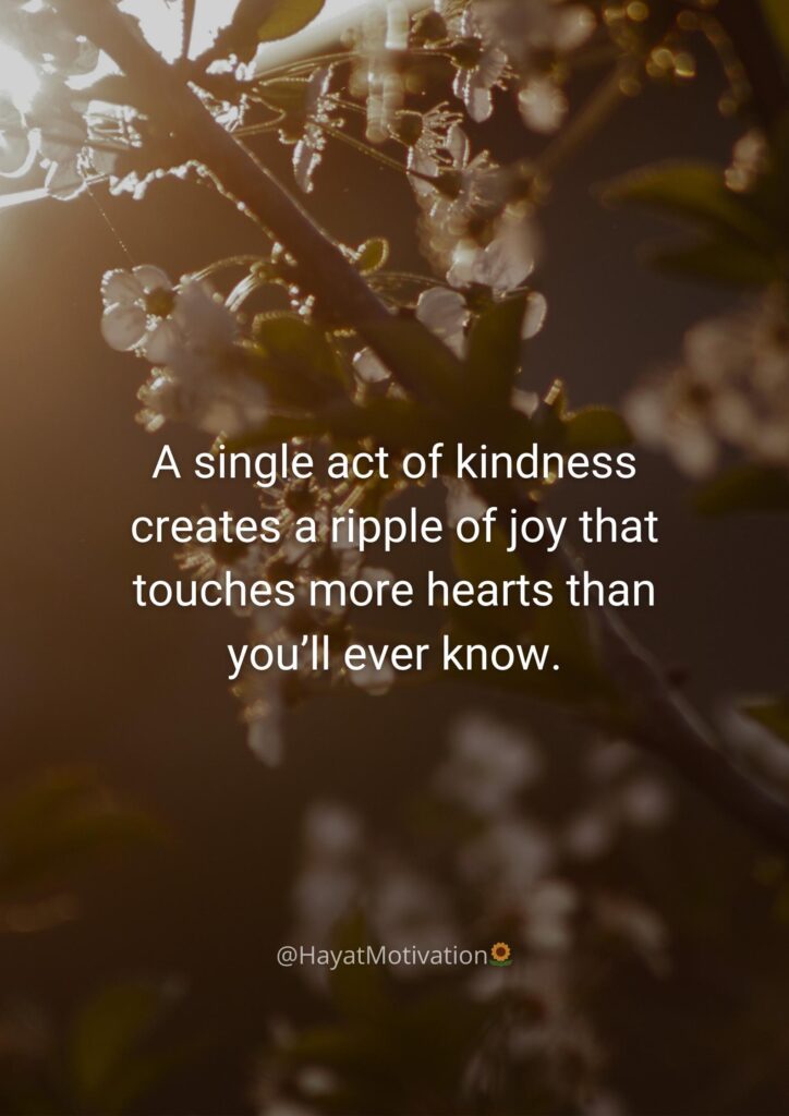 A small act of kindness