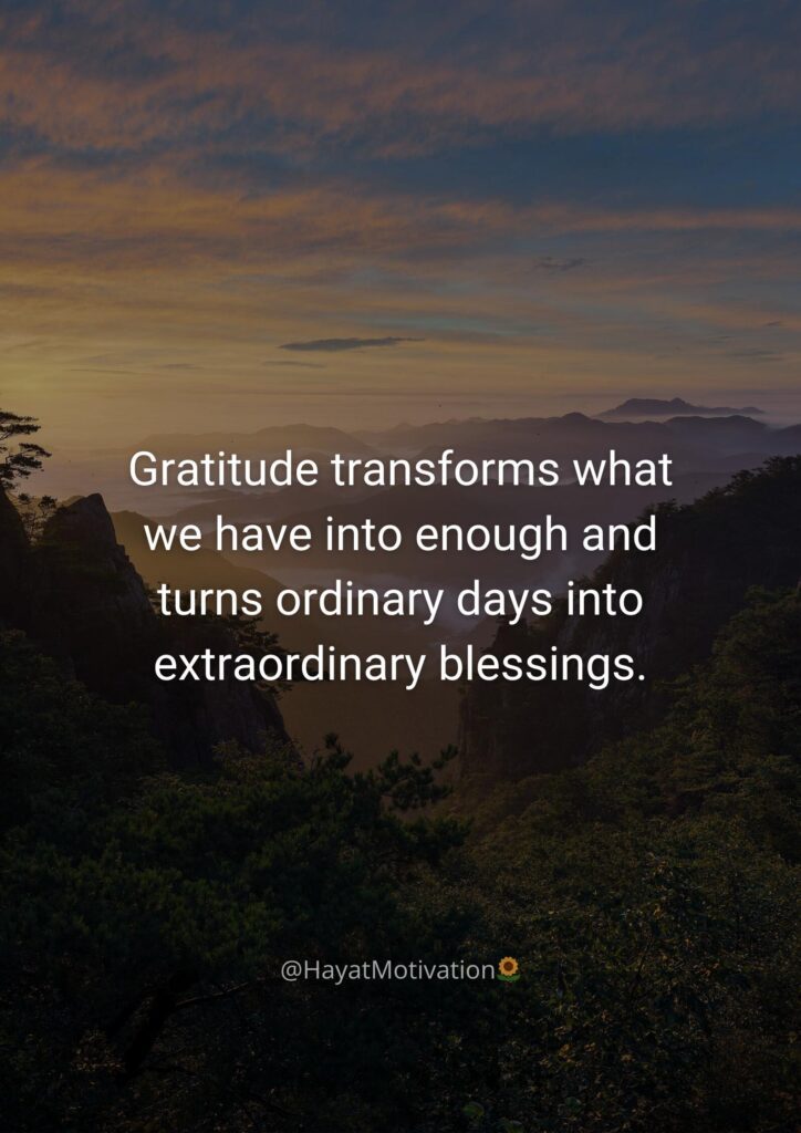 Gratitude transforms