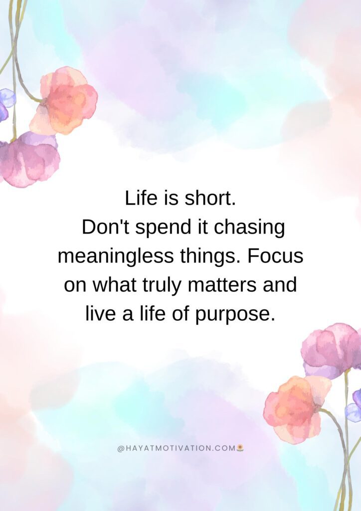 live a life of purpose