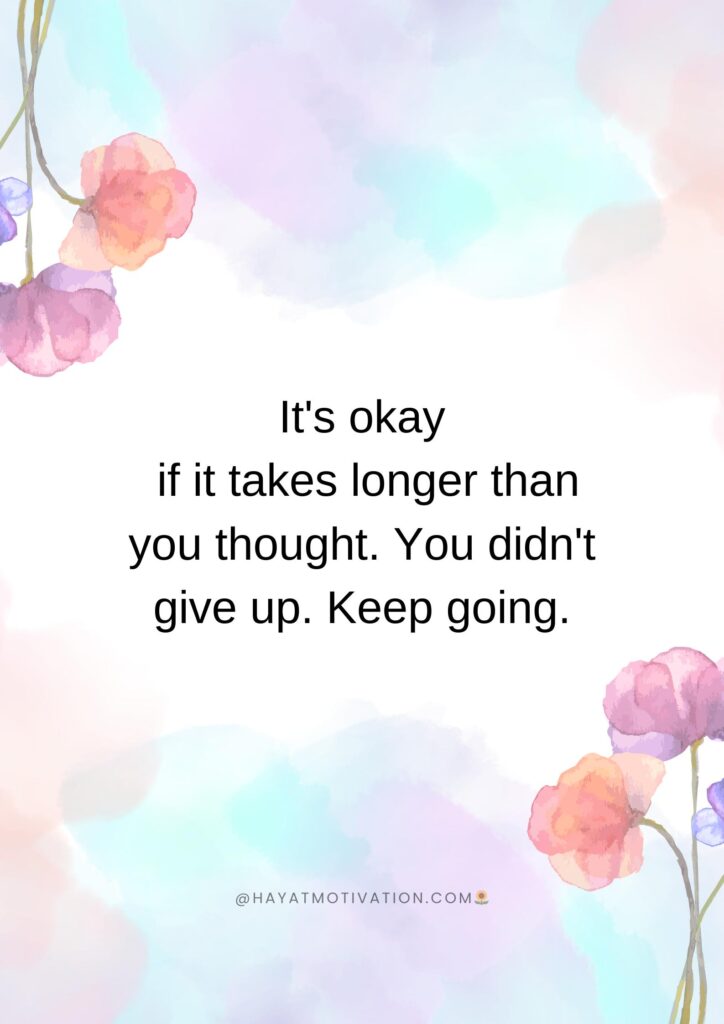 Progress takes time